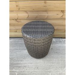 7 x Skyline design rattan garden stool with weighted base