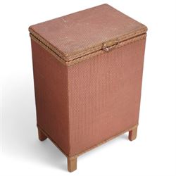 Lloyd Loom - linen bin (W36cm, H45cm, D25cm); stool; and cylinder bin (3)