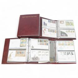 Mostly Great British first day covers, many with printed addresses and special postmarks, ...