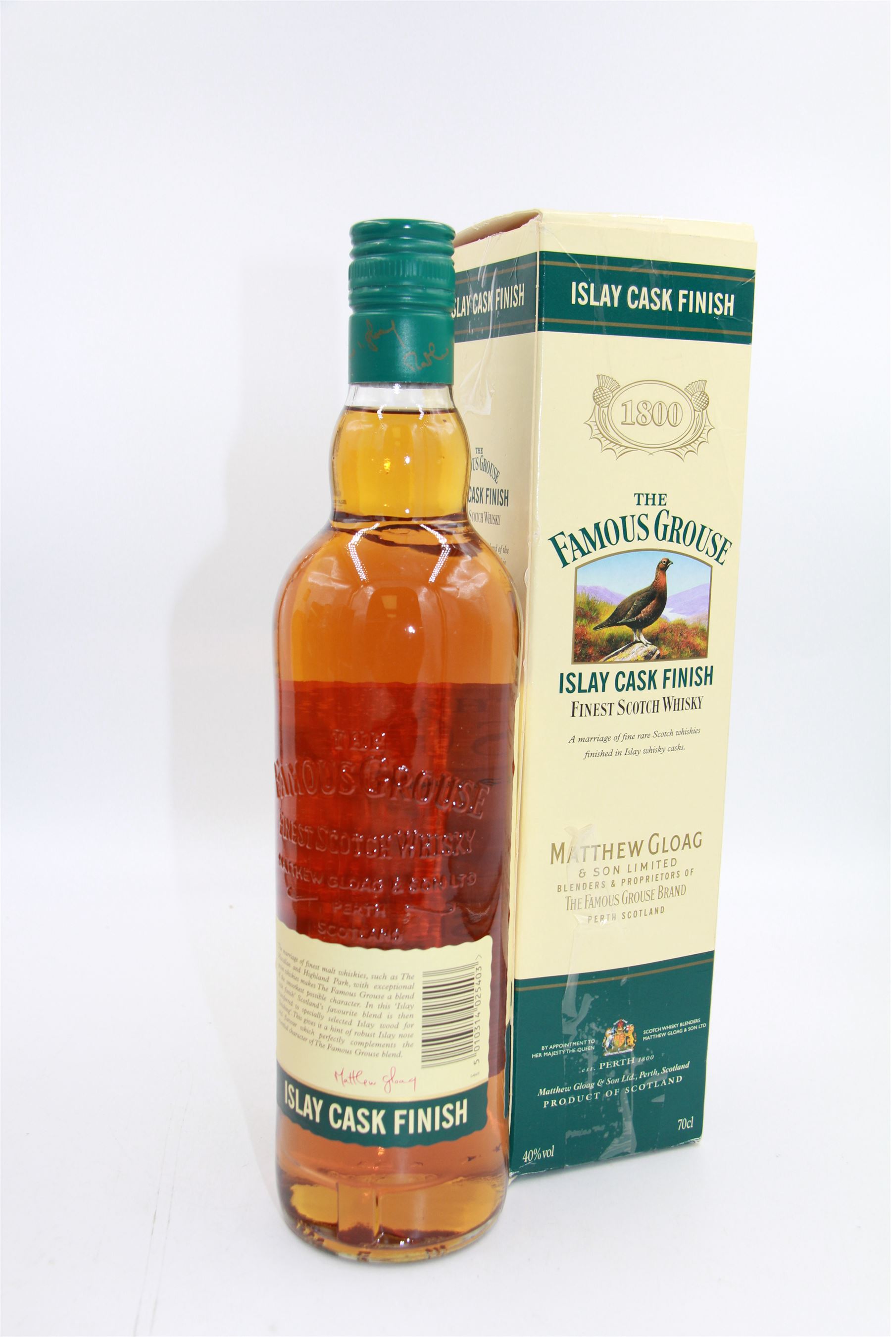 The Famous Grouse, Islay cask finished blended Scotch whisky 70cl 40%, Johnnie Walker, Black Label extra special blended Scotch whisky, 1L 43% and Johnnie Walker Red Label 75cl 40% (3) 