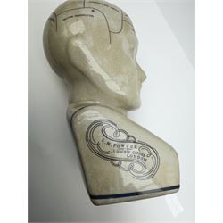 Phrenology head H29cm  and a Palmistry hand H28cm