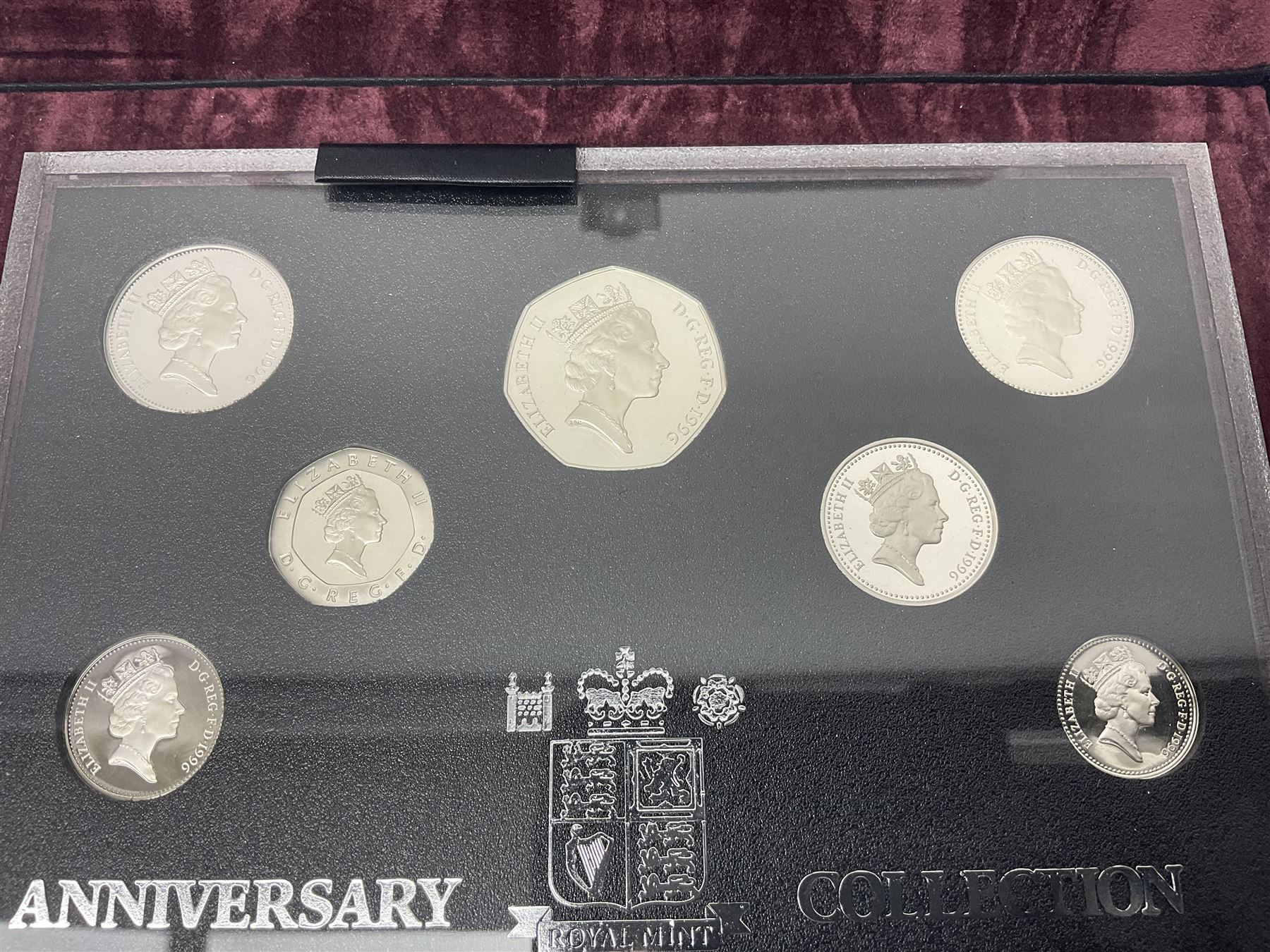 The Royal Mint United Kingdom 1996 silver proof anniversary coin collection, number 12426, cased with certificate 