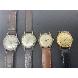 Seven manual wind wristwatches including Tissot, MuDu, Record, Roamer, Ramino, Aerolux and Vertex and three automatic wristwatches including Tissot Seastar, Penguin and Carronade