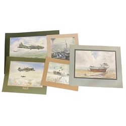 Collection of James Lishman (British 1931-2024) oils and watercolours in two boxes, with various landscape and maritime themes (approx. 42)