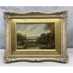 English School (19th Century): Field and River Scenery, three oils by different hands unsigned max 30cm x 41cm (3) (one unframed)