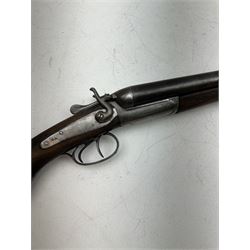 SHOTGUN CERTIFICATE REQUIRED - Belgian folding double barrel hammer shotgun with 76cm(30