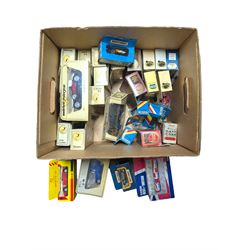 Collection of diecast models, including Matchbox, Corgi and Lledo examples, mostly boxed 