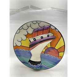 Lorna Bailey Ocean Liner (raised effect) charger , with raised effect, limited edition 22 of 100, D33cm