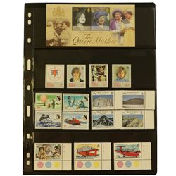 Queen Elizabeth II British Antarctic Territory mint stamps, including 1963-1969 SG 1 to 15a from half penny to both one pound values, 1993 SG 218-229 etc and a small number of Australian Antarctic Territory stamps, housed on stock pages