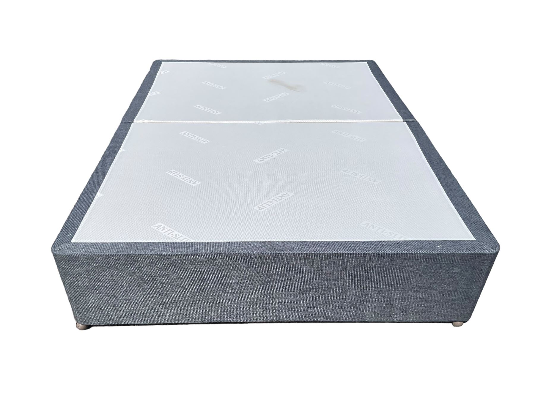 1 x SuperKing 6ft divan bed base in grey fabric