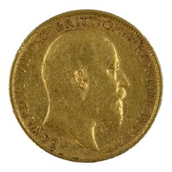 King Edward VII 1910 gold half sovereign coin