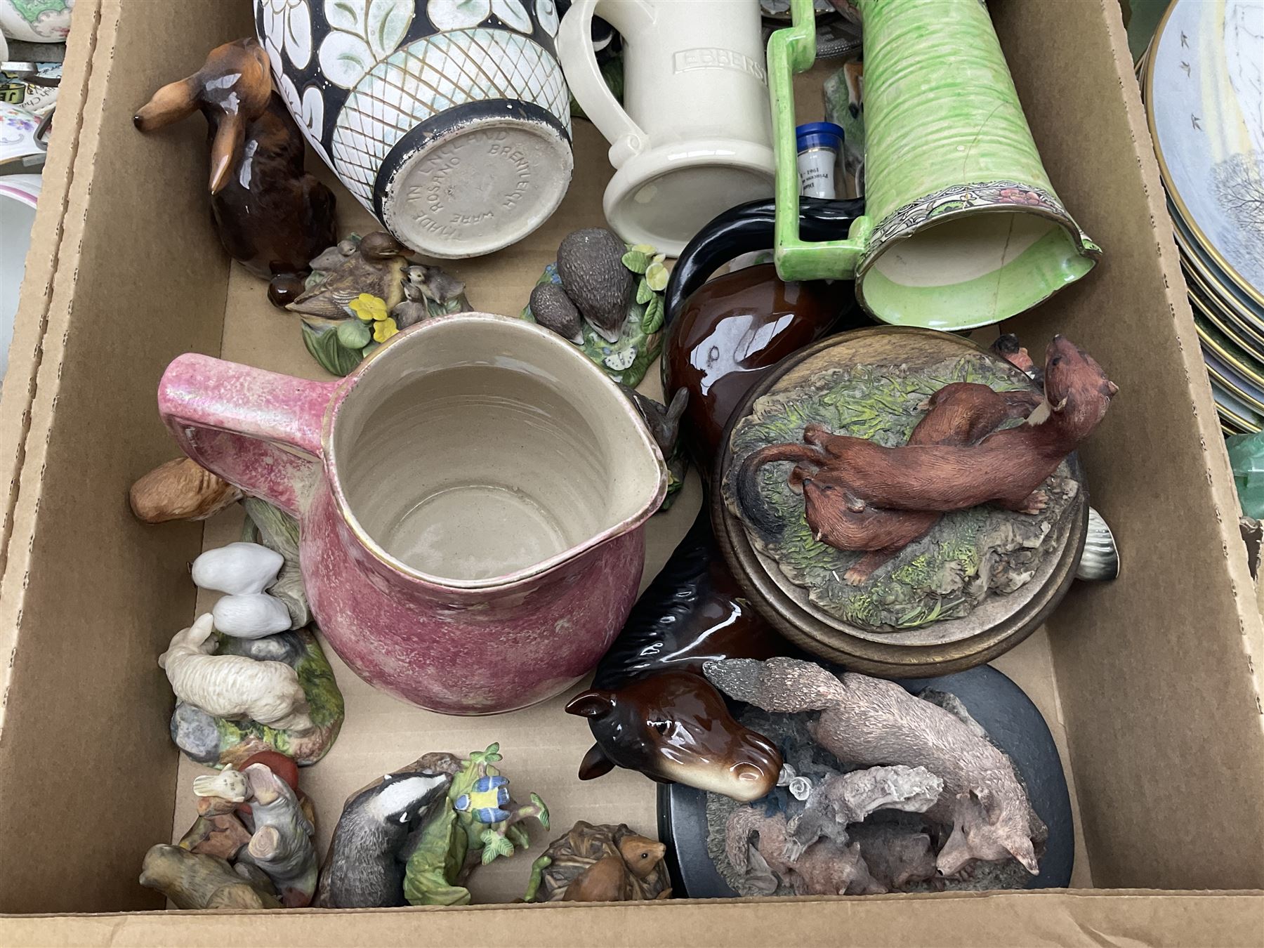 Beswick bay horse together with other ceramic figures, tea services and other collectables in five boxes 