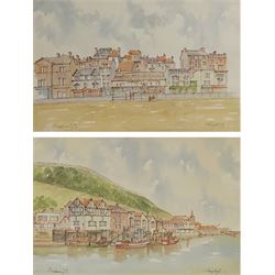 Tony Haigh (British c1936-2012): 'Scarborough', pair watercolours signed and titled 38cm x 57cm (2) (unframed)