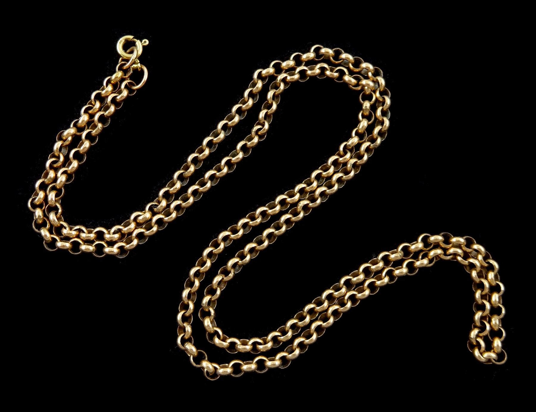 9ct rose gold belcher link chain necklace, hallmarked