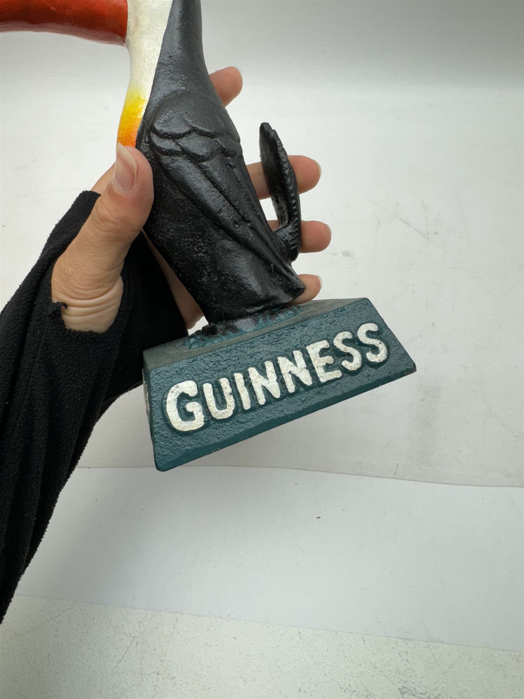 Reproduction cast iron Guinness toucan, H20cm