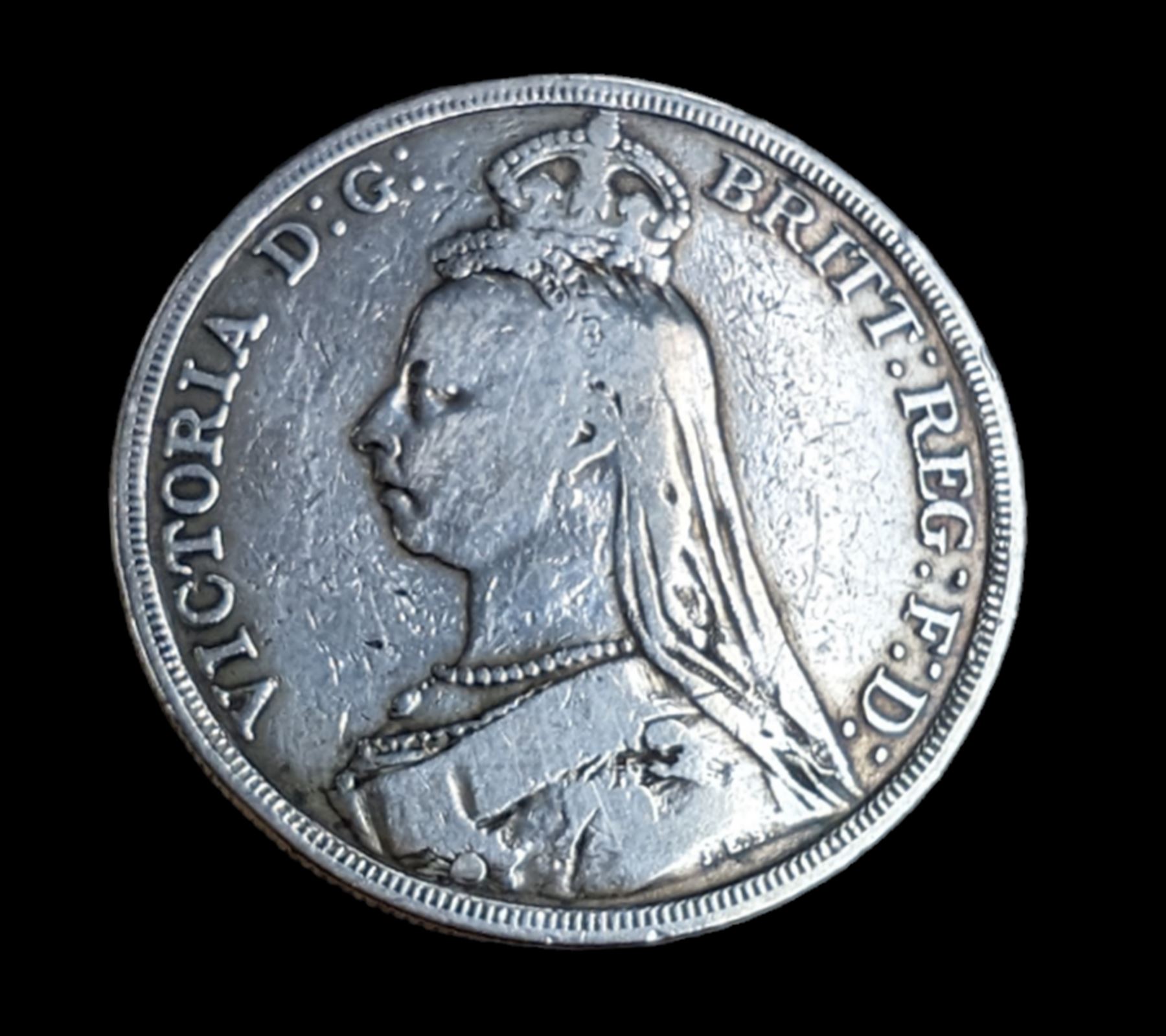 Queen Victoria 1887 silver crown 