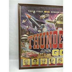 Thunderbirds Are Go Film Poster, 1980s reproduction of this classic 1966 movie poster, framed H73cm, L97cm