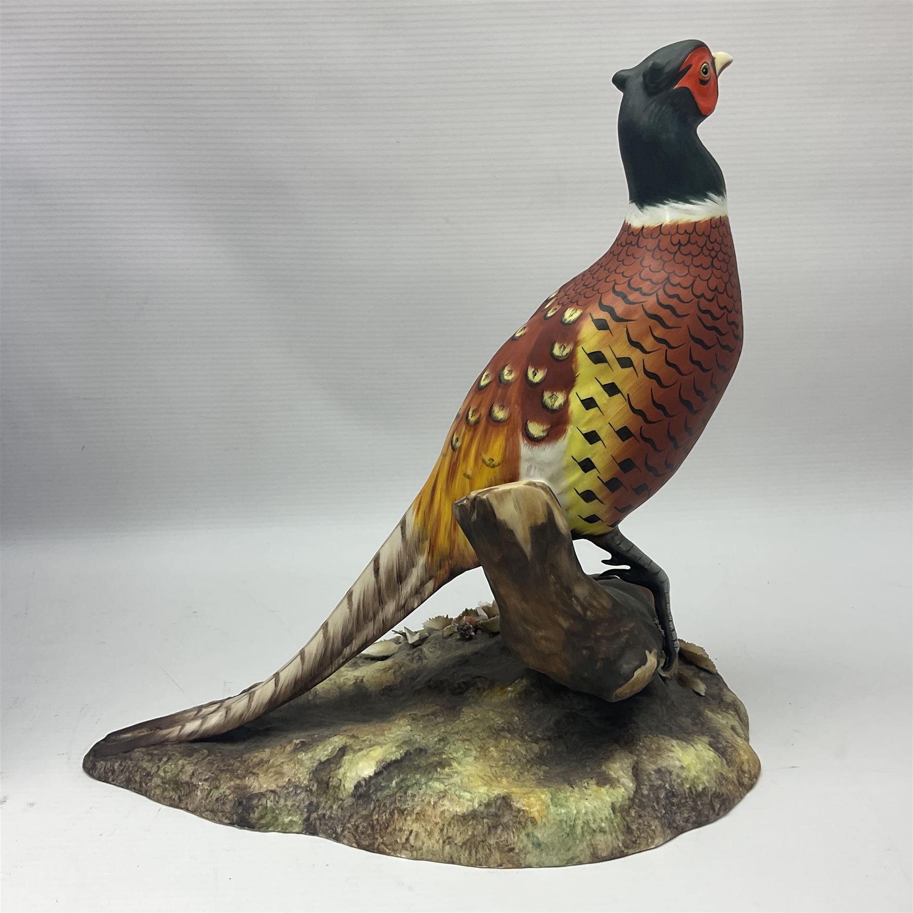 Royal Crown Derby Pheasant, signed by artist Lyndsey Selley, in original box, H38cm 