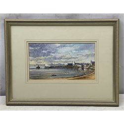 Harry F McGregor (Scottish 1928-2014): Broughty Castle and Beach, pair watercolours signed 13cm x 24cm (2)