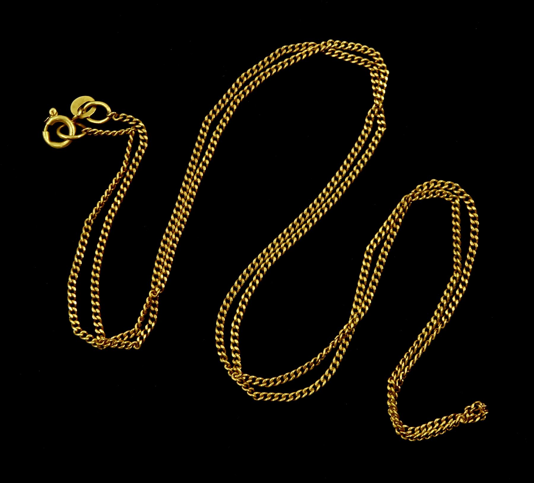 18ct gold chain link necklace, stamped 750