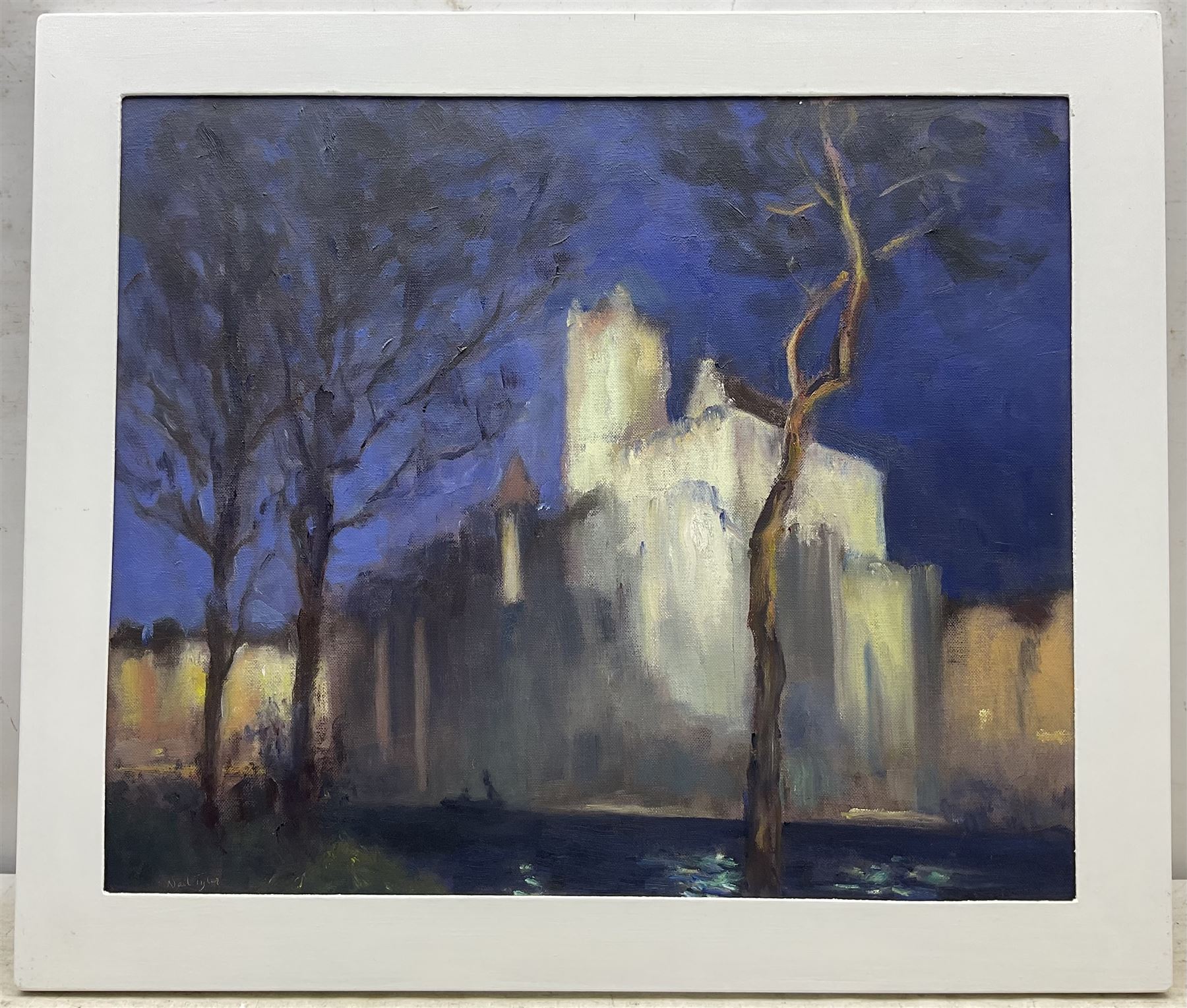 Neil Tyler (British 1945-): 'Ducal Palace - Ghent', oil on canvas signed, titled on label verso 49cm x 59cm