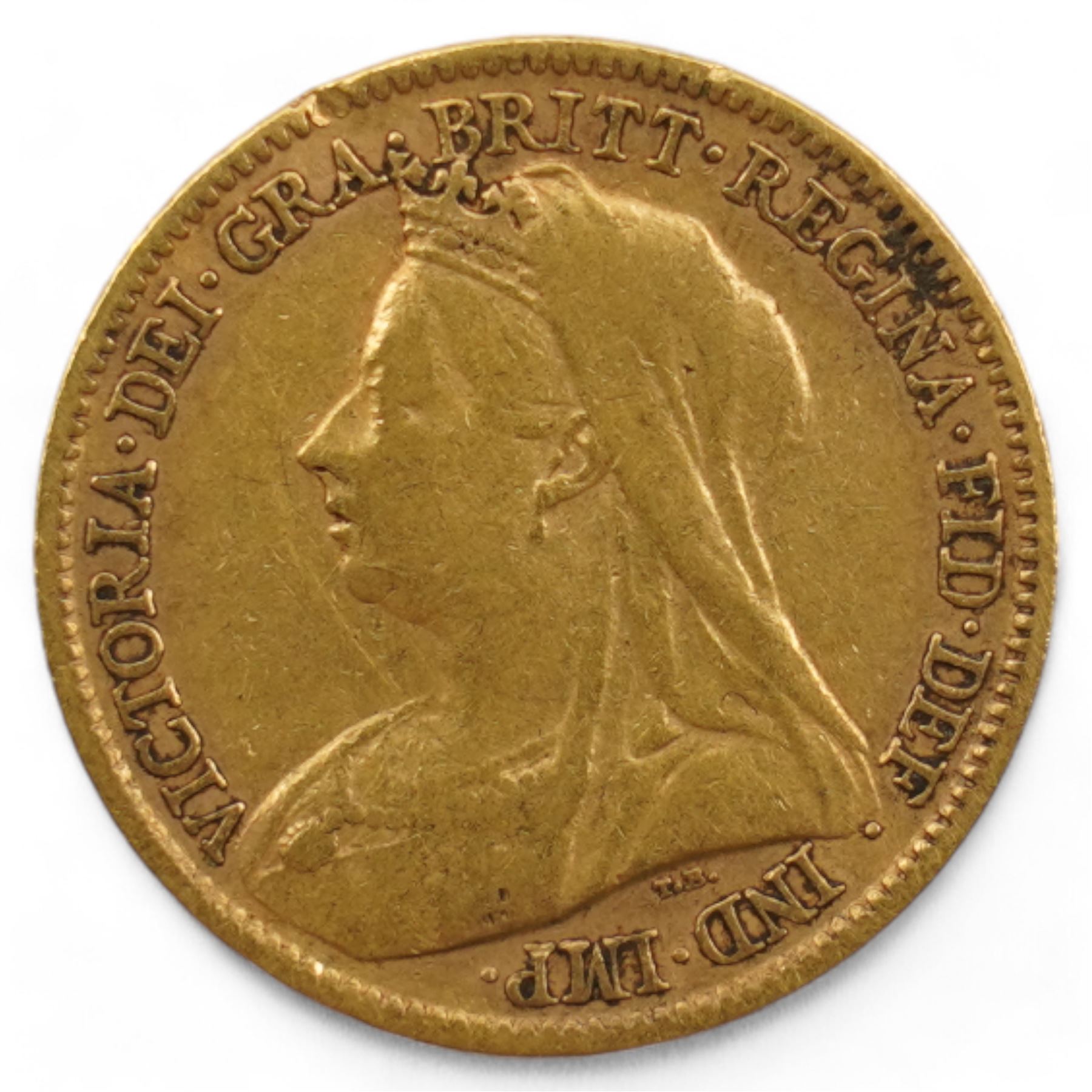 Queen Victoria 1901 gold half sovereign coin