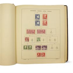 Single album of Sweden stamps, including 1855 four skill and other early issues, various 1858-61, 1862-69, 1872-79 etc, housed in a 'Scandinavia' album