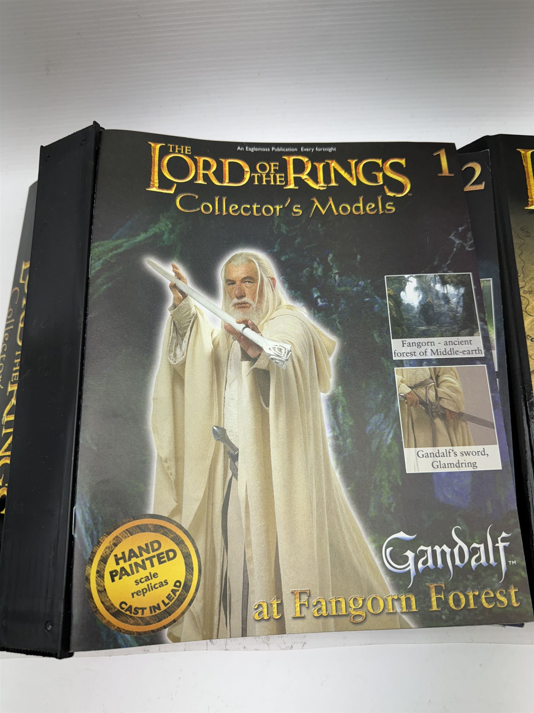 Eaglemoss Lord of the Rings collectors figures with magazines in binders