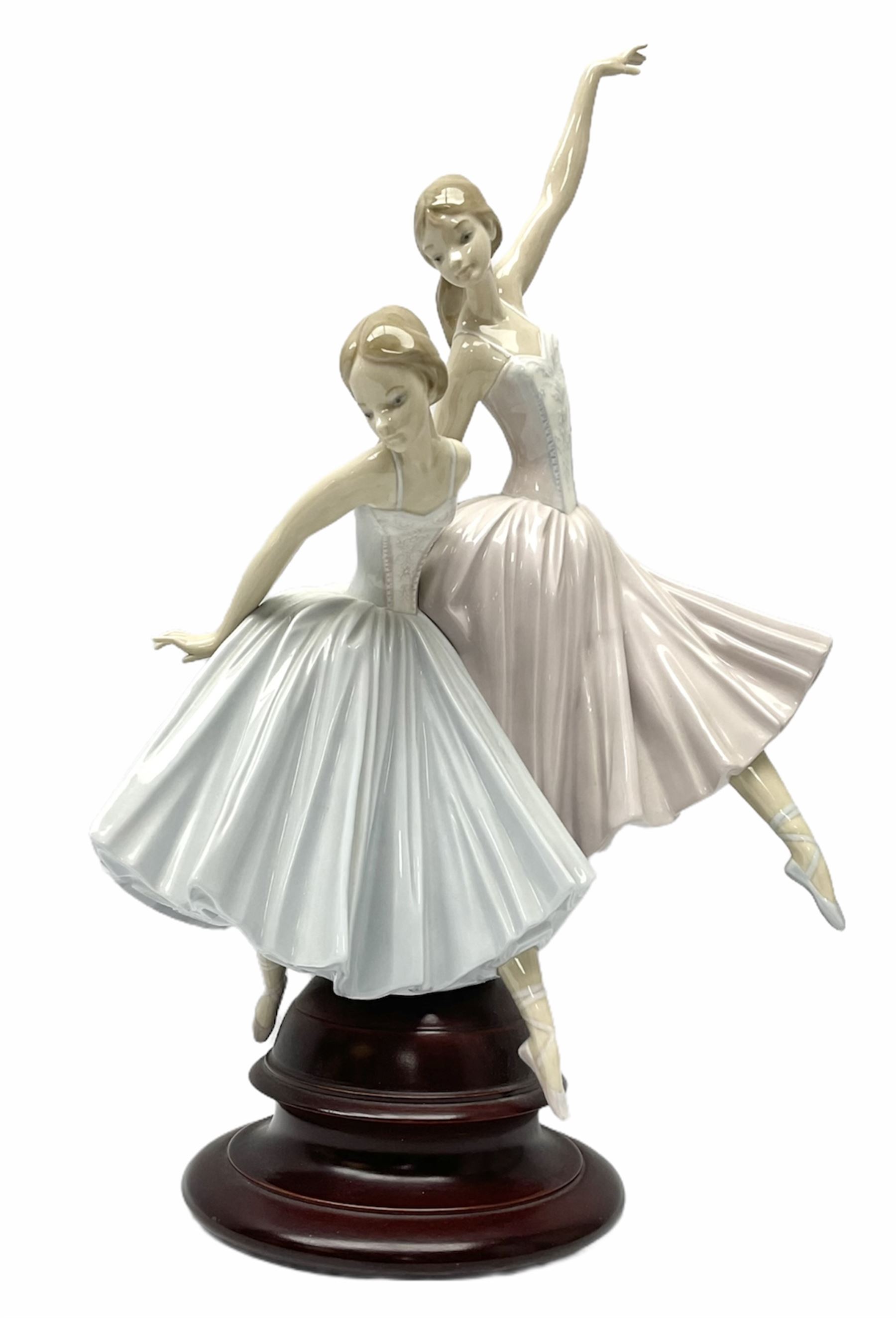 Lladro figure group, 'Merry Ballet', modelled as two ballerinas in