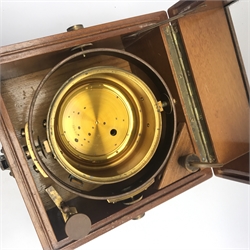 Late 19th century mahogany cased marine chronometer by 'Robert Gardner, London', silvered Roman dial inscribed with model no. '2705', four pillar chain fusee movement with detent escapement, the case with plate 'H.M.S Admiralty Service', dial diameter - 10.5cm, total diameter - 13cm