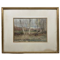 Arthur Reginald Smith (British 1872-1934): Tree Lined River, watercolour signed and dated '05, 26cm x 37cm