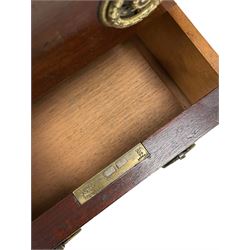 Victorian mahogany twin pedestal desk, moulded rectangular top with rounded corners and inset leather writing surface, fitted with nine drawers, on moulded plinth base