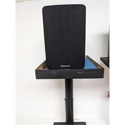 Pair of Brennan BSP50 speakers and speaker stands 