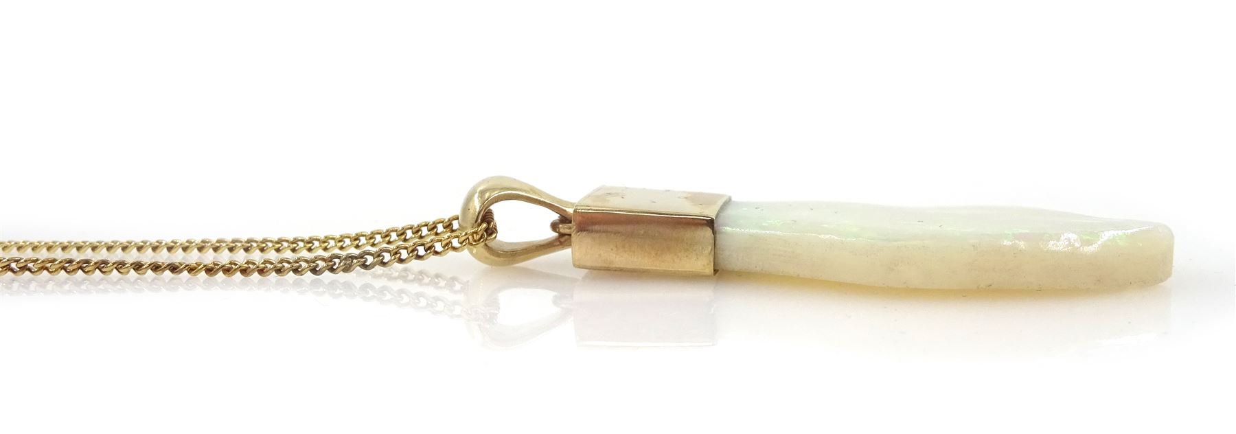 9ct gold opal pendant necklace