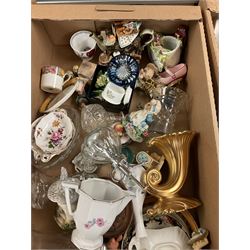 Large collection of ceramics and glassware, including Portmeirion etc, in six boxes 