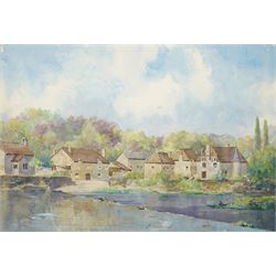 Rear Admiral Humfrey John Bradley Moore RI (British 1898-1985): 'Ardèche' 'Montreuil' 'Seine from Château Gaillard' 'Brimeux near Montreuil' etc, set of seven watercolours variously signed and dated, most titled verso max 36cm x 57cm (7) (unframed) 
Notes: Moore was a friend of Russell Flint's and sitter for one of the rare portraits painted by him - both were members of the Arts Club, and both had served in the Royal Navy during WWI