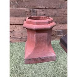 Set of three terracotta chimney pots - THIS LOT IS TO BE COLLECTED BY APPOINTMENT FROM DUGGLEBY STORAGE, GREAT HILL, EASTFIELD, SCARBOROUGH, YO11 3TX