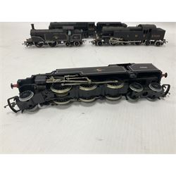 Hornby ‘00’ gauge - Class M7 0-4-0T locomotive no.30111 in BR black; Class 4P 2-6-4T locomotive no.42308 in BR black; Class 264 0-4-0ST ‘Monty’ locomotive no.16020 in LMS black; Class 4P 2-6-4T no.2398 in LMS black; Class 8F 2-8-0 locomotive no.851 in LMS black (5) 