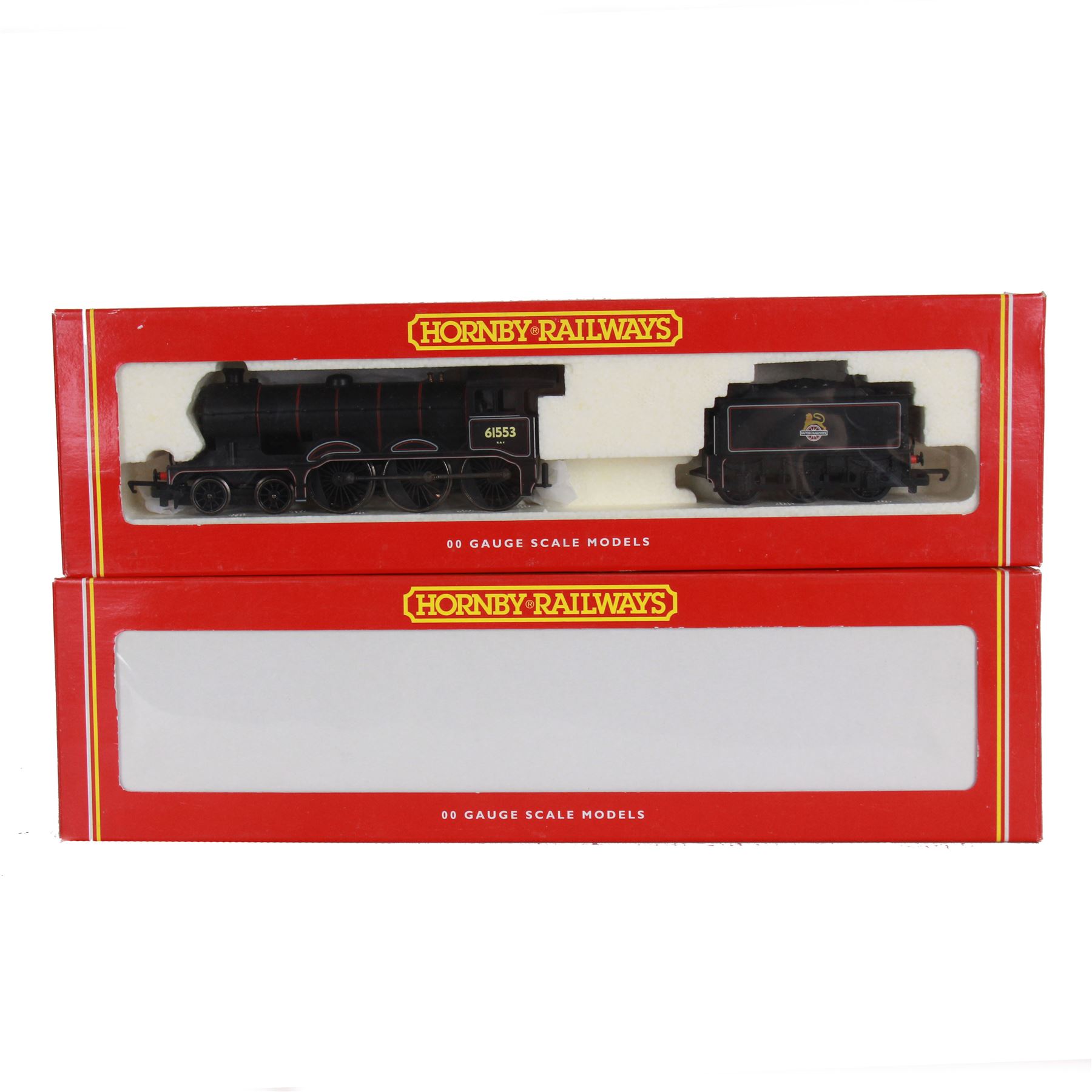 Two Hornby '00' gauge BR Class B12/3 4-6-0 locomotives, comprising R2102A no. 61520 and R2102B no. 61553, both boxed 