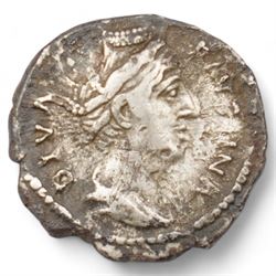 Roman Imperial coinage, Diva Faustina Snr silver denarius together with sixteen bronze and copper-alloy coins to include Delmatius, Clodius Albinus, Lucilla etc. (17)