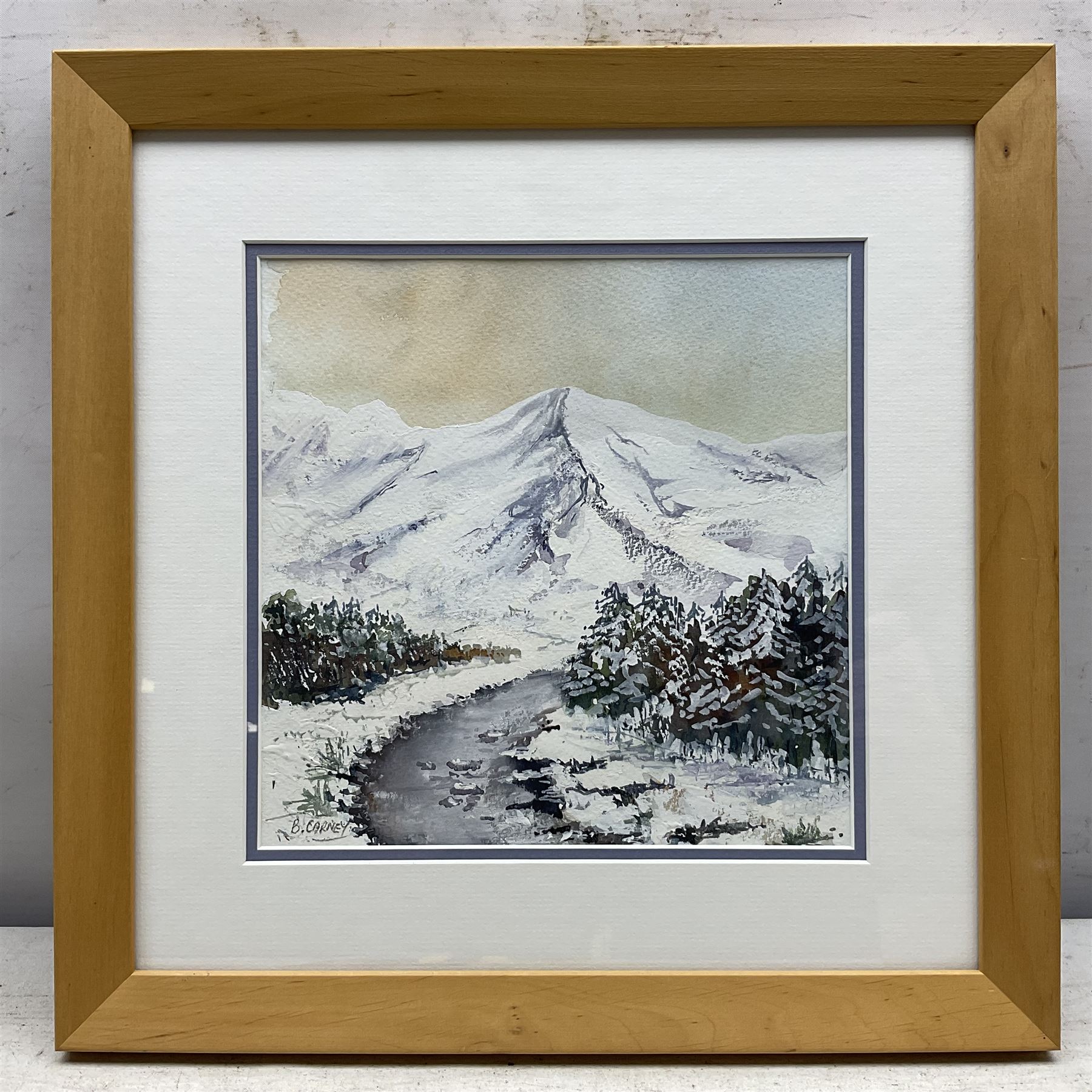 Blanche Carney (British 20th Century): Winter Scenes and 'The Cod Beck in Winter', set of three watercolours signed, variously titled and dated max 25cm x 35cm (3)