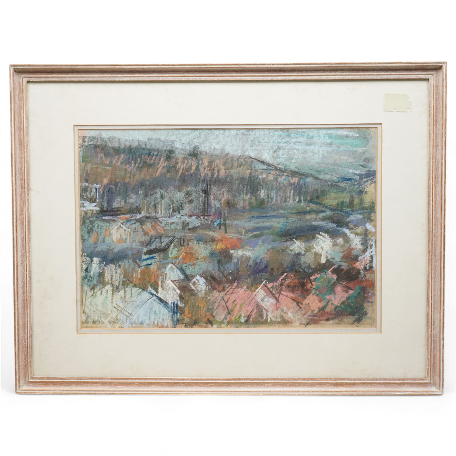 David Greenwood (Northern British Contemporary): 'Bingley From Bingley Moore', pastel signed and titled '91, inscribed verso 28cm x 41cm