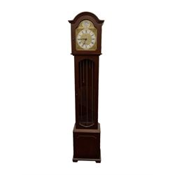 20th century mahogany grandmother clock