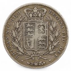 Queen Victoria 1844 silver crown coin