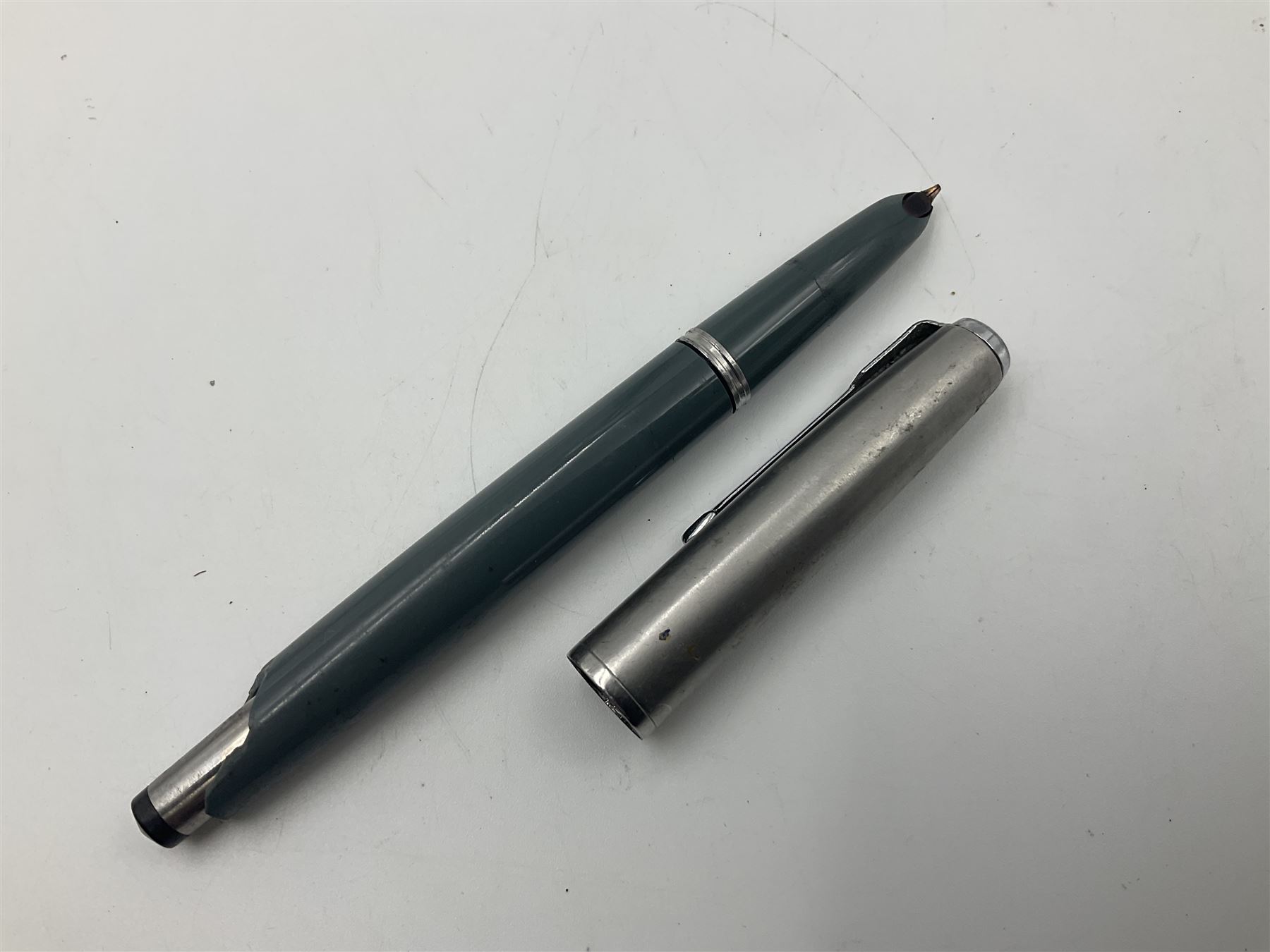 Yard O Led silver propelling mechanical pencil, hallmarked together with another pencil and pens