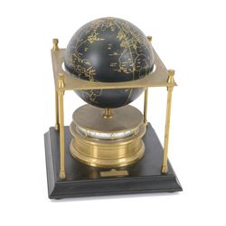 Franklin Mint Royal Geographical Society World Clock with eight day movement indicating cu...