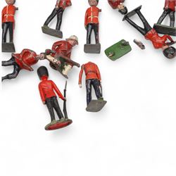 Various painted lead figure of guards