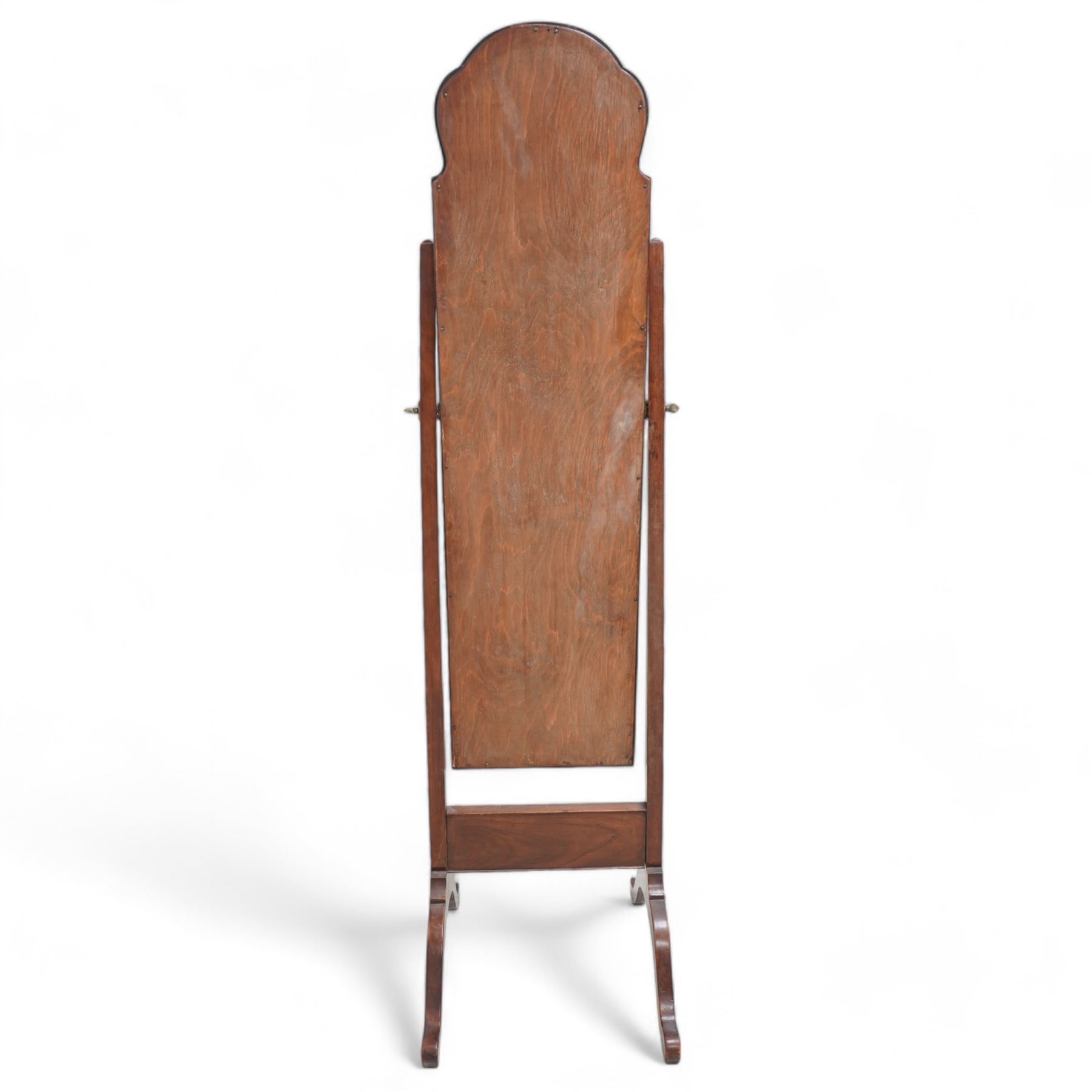 Early 20th century mahogany cheval dressing mirror