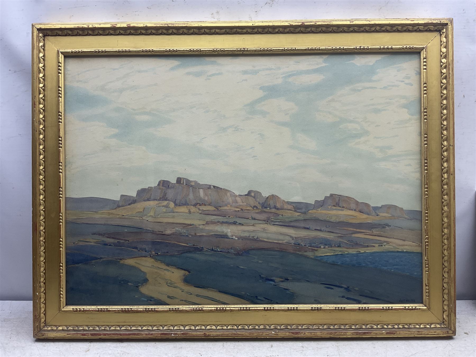 Hirst Walker (Staithes Group 1868-1957): 'The Hills of Gay Gordon', watercolour signed, titled verso 52cm x 74cm 
Provenance: from the estate of Ian Hirst Walker, the artist's great nephew.