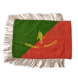 French Foreign Legion Pennant of 3rd Comp. Parachutiste Regiment, rectangular pennant with...